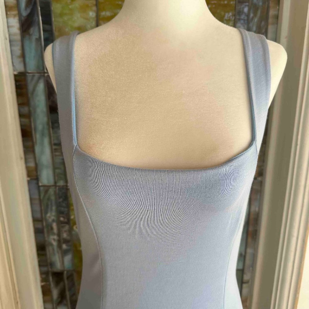 Rolla Coster Baby Blue Square Neck Mini-Dress